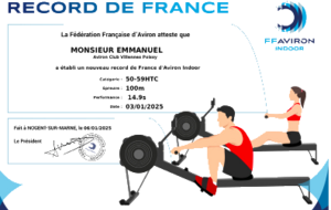 Championnats de France Aviron Indoor 2025