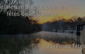 Fermeture du club pour les fêtes de fin d'année